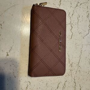 Michael Kors Chocolate Quilted Wallet